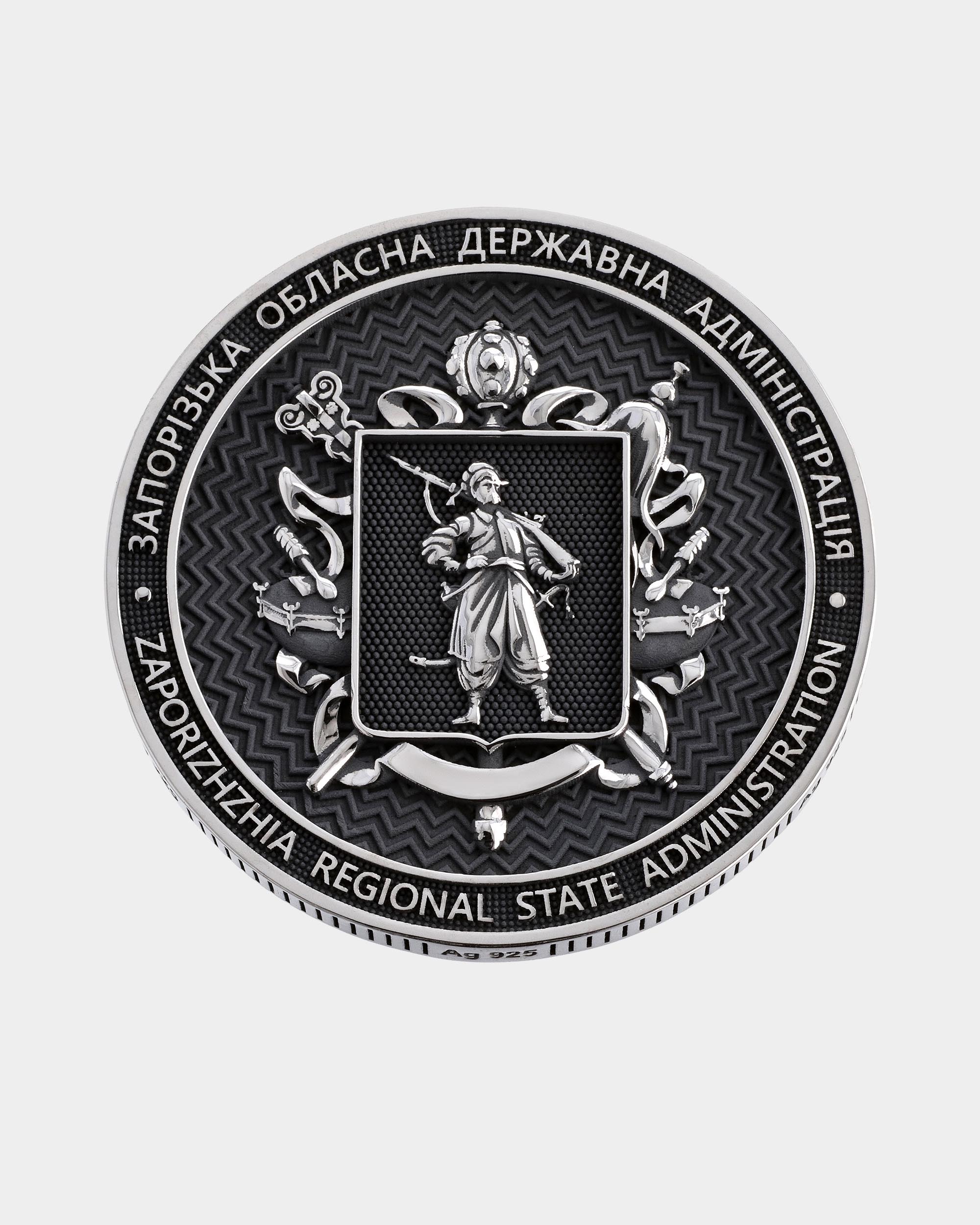 Колекційна срібна монета 70 мм фото 4